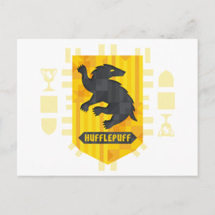 Cartão Postal De Convite Abstrato Geometric HUFFLEPUFF™ Crest