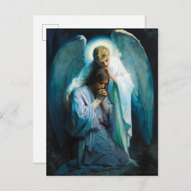 Cartão Postal De Convite Agonia no Jardim por Frans Schwartz (Frente/Verso)