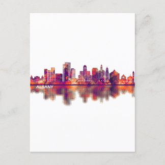 Cartão Postal De Convite Albany New York Skyline