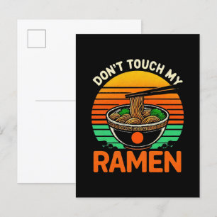 Cartão Postal De Convite Amante de Ramen Não Toca