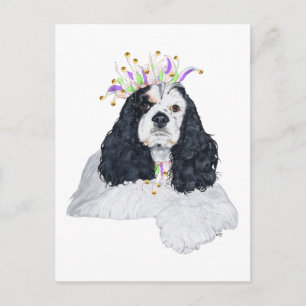 Cartão Postal De Convite American Cocker Spaniel Animal de Festa