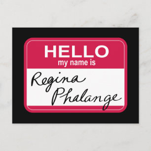 Cartão Postal De Convite AMIGOS™ Olá Meu nome é Regina Phalange