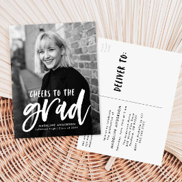 Cartão Postal De Convite Anima-se com a Festa de formatura de Fotografias d