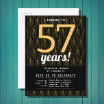 Cartão Postal De Convite Aniversário Preto E Dourado<br><div class="desc">Celebre em estilo com nosso único cartão postal de aniversário preto e ouro. Convide a sua família e amigos para a celebração da sua festa de aniversário com este design sofisticado e elegante. Seja uma reunião formal de janto ou um coquetel casual, este convite dará o tom para seu evento...</div>