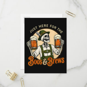 Cartão Postal De Convite Apenas Aqui para os Boos e Brews Oktoberfest