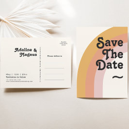 Cartão Postal De Convite Arco-Íris Moderno de 70 anos salva a data