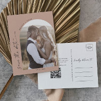 Arco Moderno | Salmão QR Code Foto Salvar Data