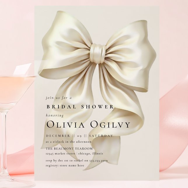 Cartão Postal De Convite Arco Simples Boho Elegante Ivory Cream (Criador carregado)