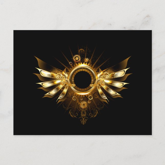 Cartão Postal De Convite Asas de vapor (Frente)