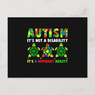 Cartão Postal De Convite Autismo Não É Uma Consciência De Deficiência A