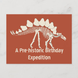 Cartão Postal De Convite Aventura de aniversário do Dinossaur