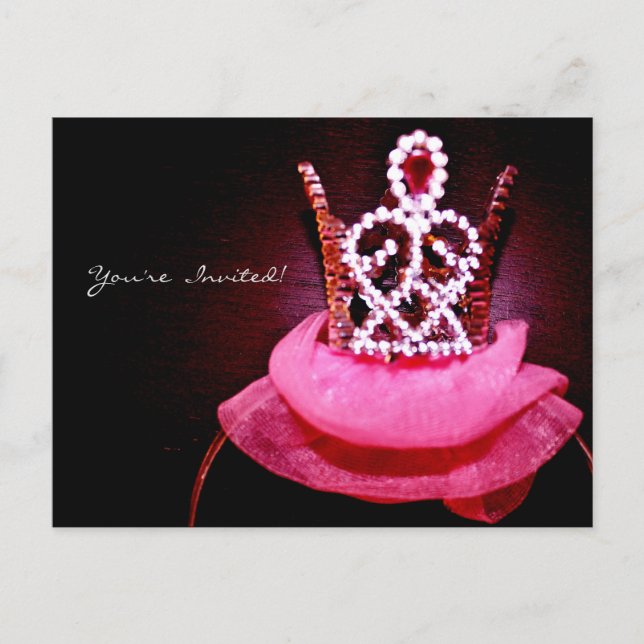 Cartão Postal De Convite Ballerina Crown (Frente)
