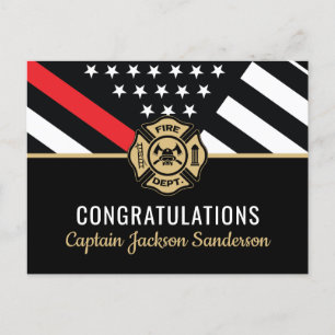 Cartão Postal De Convite Bandeira da Linha Vermelha de Aposentadoria de Bom