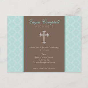 Cartão Postal De Convite BAPTISMO CONVITE: oh tão lindo 4