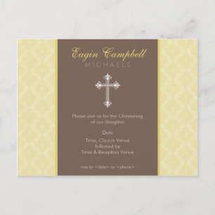 Cartão Postal De Convite BAPTISMO CONVITE: oh tão lindo 6