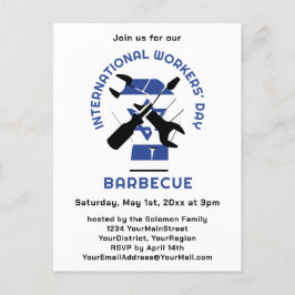 Cartão Postal De Convite Barbecue do Dia Internacional do Trabalho ISRAEL