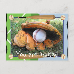 Cartão Postal De Convite Baseball Você é Cartões-postais Convidados