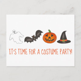 Cartão Postal De Convite Bat de Abóbora de Bruxas de Abóbora