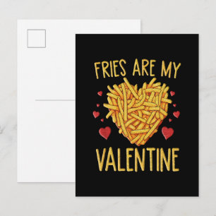 Cartão Postal De Convite Batata Frita é Meu Namorado