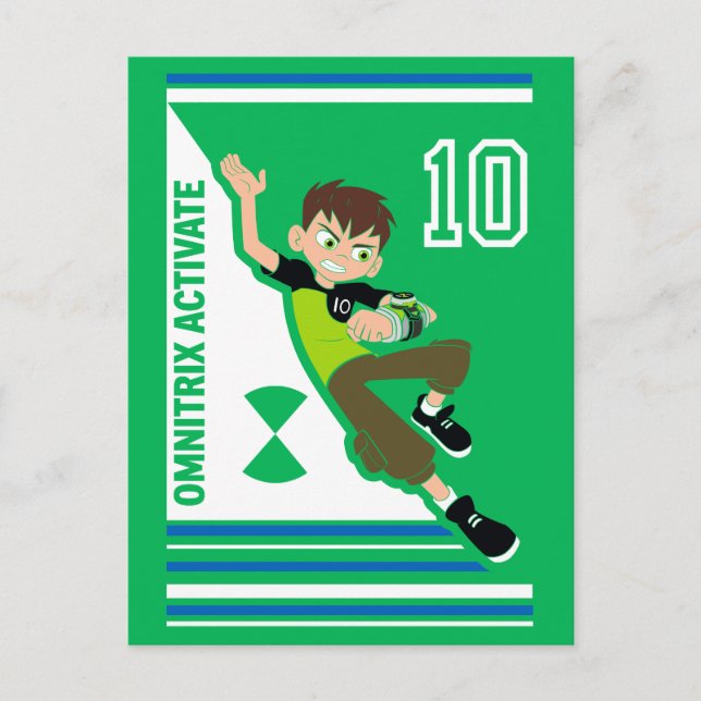 Cartão Postal De Convite Ben Tennyson - Gráfico atlético (Frente)
