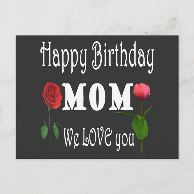 Cartão Postal De Convite Best Mom Birthday Design  (Frente)