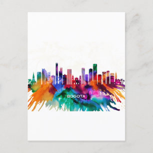 Cartão Postal De Convite Bogota Skyline