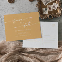 Boho Chic Yellow Marigold Casamento Salve a Data
