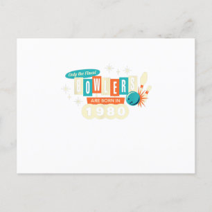 Cartão Postal De Convite Bola de Boliche de Aniversário de 40 anos, Engraça