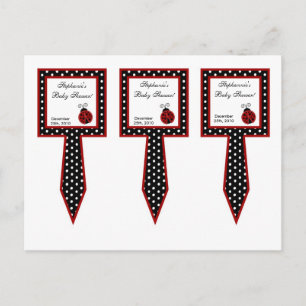 Cartão Postal De Convite Bolo 3 Escolhe o Red Ladybug