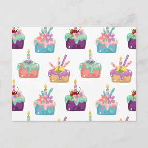 Cartão Postal De Convite Bolos de Celebração