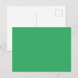Cartão Postal De Convite Botão Personalizado Esmeralda Verde