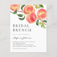 Bridal de Fruta de Pêssego de Aquarela Brunch