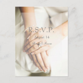 Cartão Postal De Convite Bride Diamond Ring Wedding RSVP
