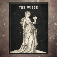 Bruxa Gravura Vintage 