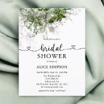 Cartão Postal De Convite Budget Boho Greenery Heart Script Bridal Shower<br><div class="desc">Postcard boho bridal shower invitation features greenery leaves and a cute script with hearts.</div>