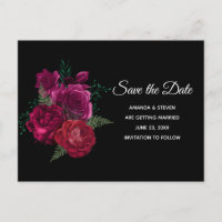 Buquê Floral Elegante Magenta Rosa Salve a data