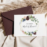 Burgundy Floral e Madrinha de casamento Verde