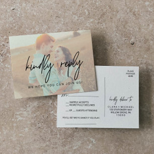 Cartão Postal De Convite Canção desvanecida   lunática RSVP da foto da