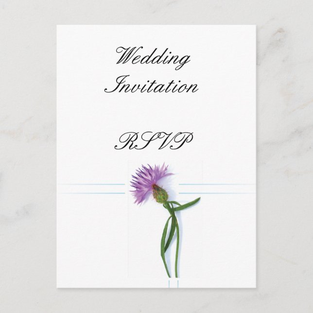 Cartão Postal De Convite Cardo de Casamento Tradicional Escocês e Celta Th (Frente)