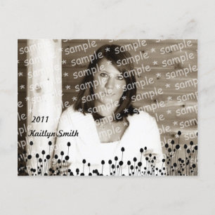 Cartão Postal De Convite Cartão com fotos de Formando de flores selvagens