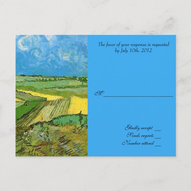 Cartão Postal De Convite cartão de aceitação de casamento (Frente)