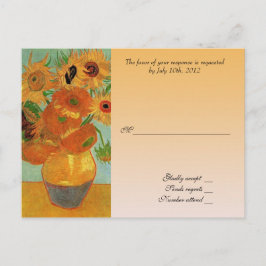 Cartão Postal De Convite Cartão de aceitação de casamento RSVP, van gogh gi