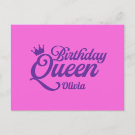 Cartão Postal De Convite Cartão de Aniversário da Rainha