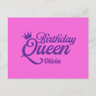 Cartão Postal De Convite Cartão de Aniversário da Rainha