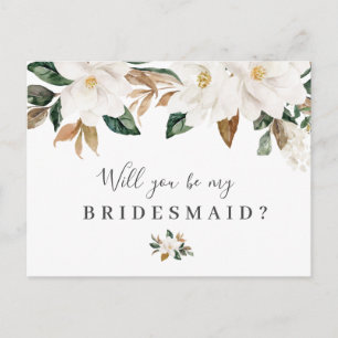 Cartão Postal De Convite cartão de madrinha de casamento floral elegante