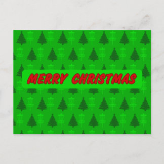 Cartão Postal De Convite Cartão de Natal de árvore de golfe e cesto