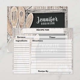 Cartão Postal De Convite Cartão de Receita Personalizado de Vintage Persona