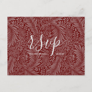 Cartão Postal De Convite Cartão de RSVP de casamento   Roteiro de Vibrações