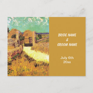 Cartão Postal De Convite Cartão de RSVP, Fazenda na Provença, Van Gogh