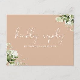 Cartão Postal De Convite Cartão de Solicitação de Música e RSVP de Verde Ol